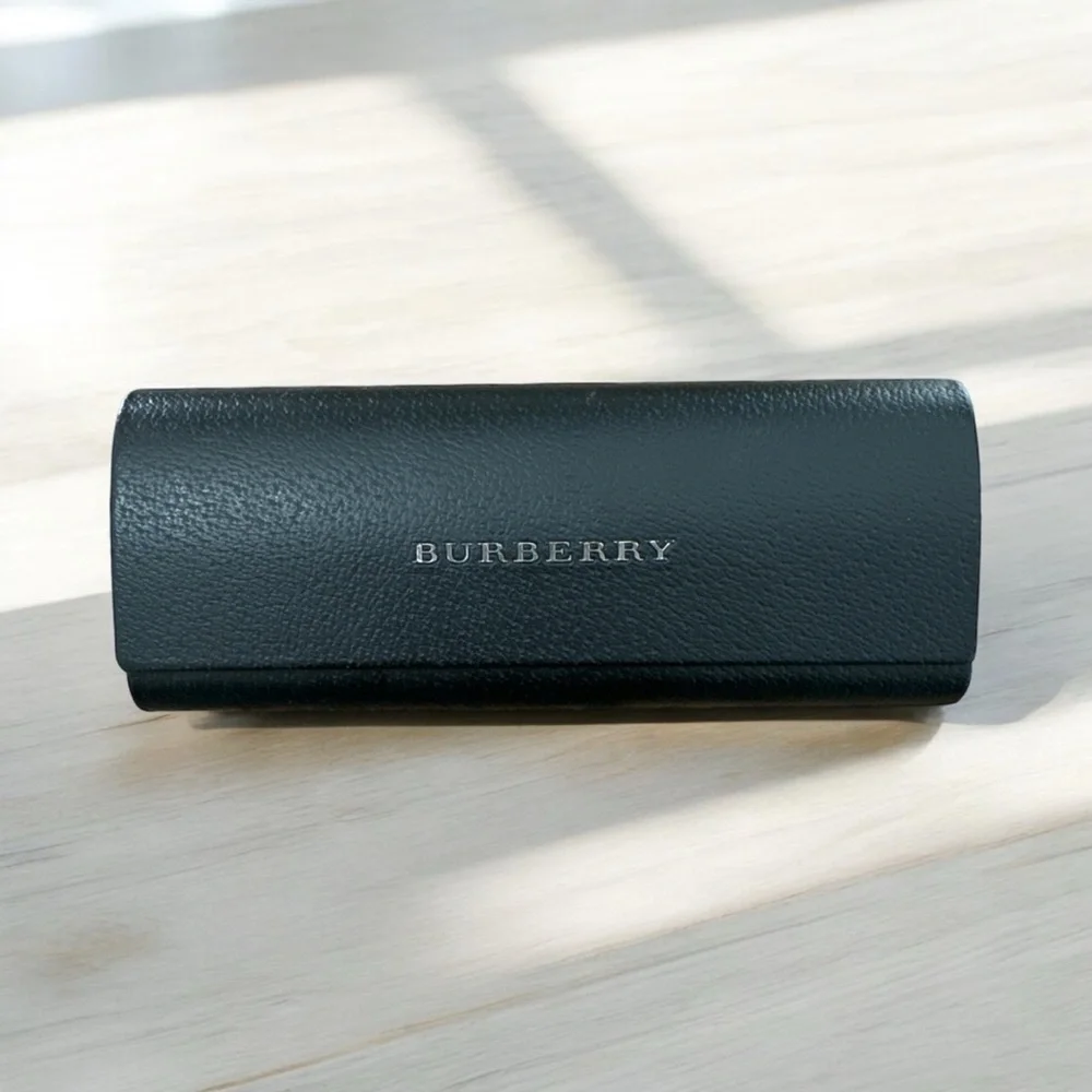 Burberry Black Eyeglass Case with Branded Cleaning Cloth EUC